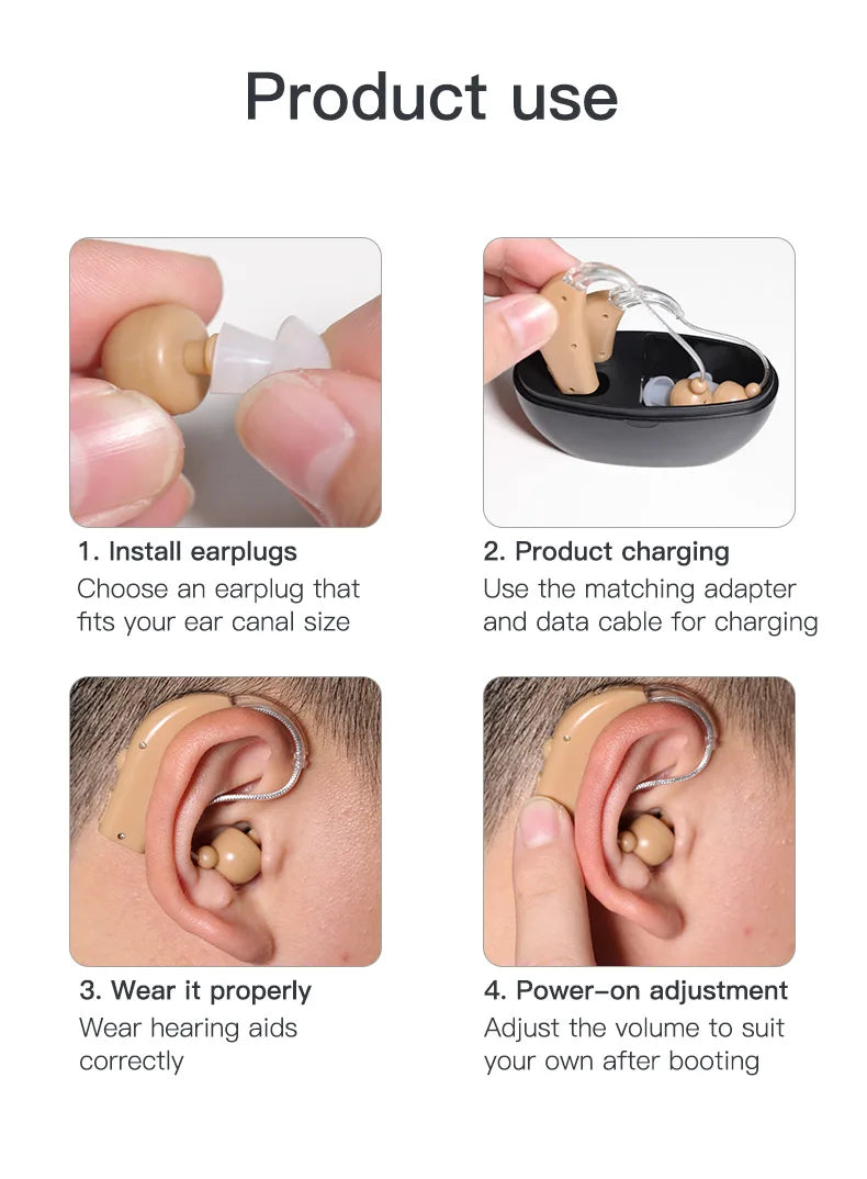 Hearing Aid Rechargeable Portable