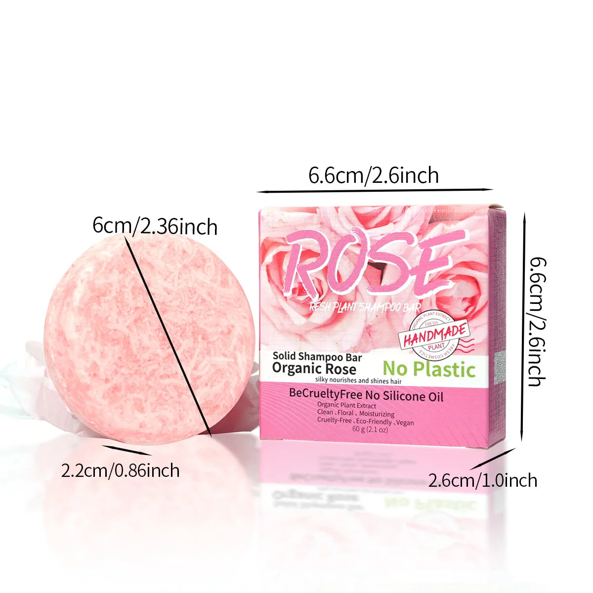 Pink rose shampoo soap, essential oil, handmade soap