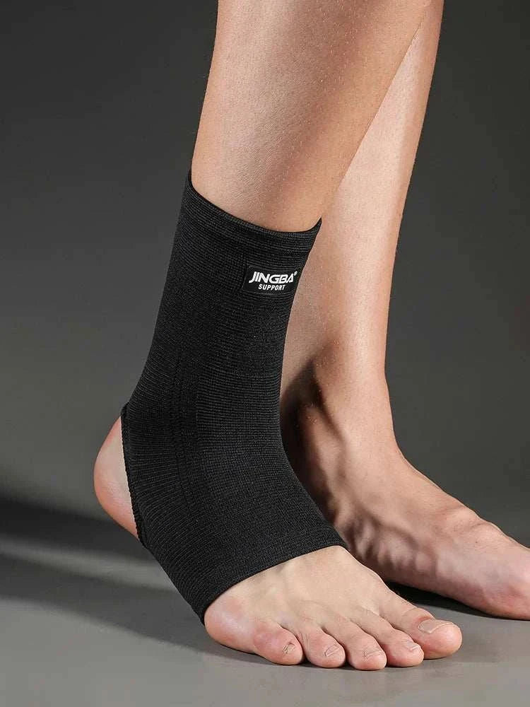 Elastic breathable ankle support brace providing lightweight compression and comfort for sports and daily wear.