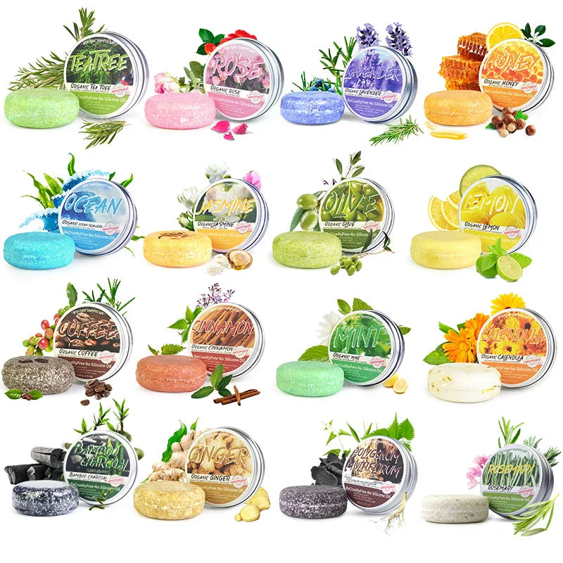 Eco-friendly Calendula Plant Shampoo soap bar for scalp purification and oil control
