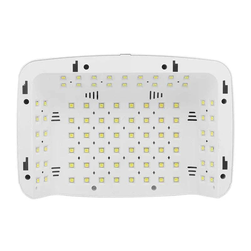 90 LEDS Nail Dryer UV/LED lamp with 360° light coverage for fast gel curing and smart motion sensor.