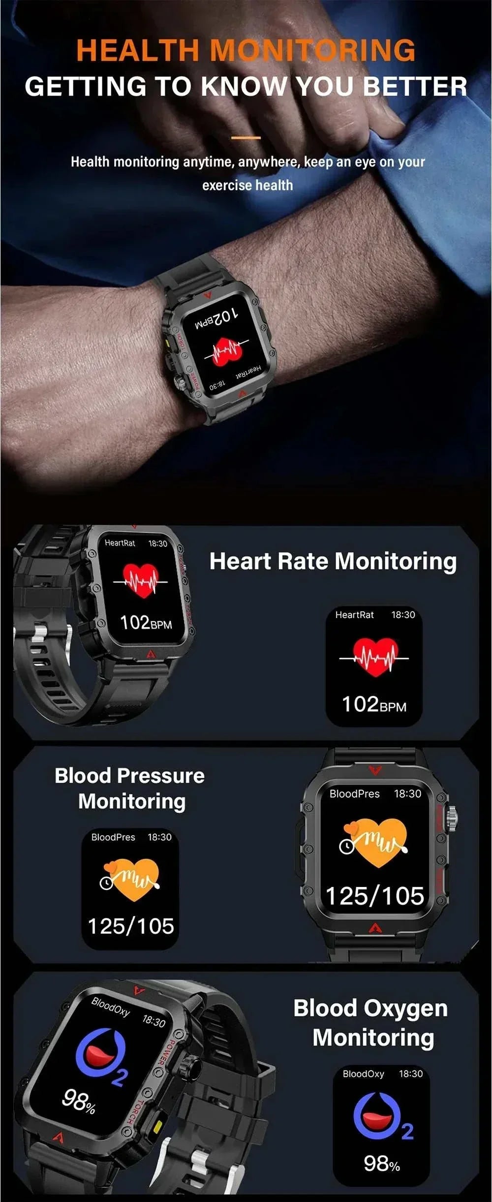 Men Sports Smart Watch
