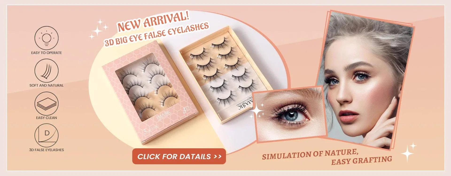 IMAGIC 5ml False Eyelash Extension Glue with waterproof, fast-dry, long-lasting transparent formula for secure and natural lash application