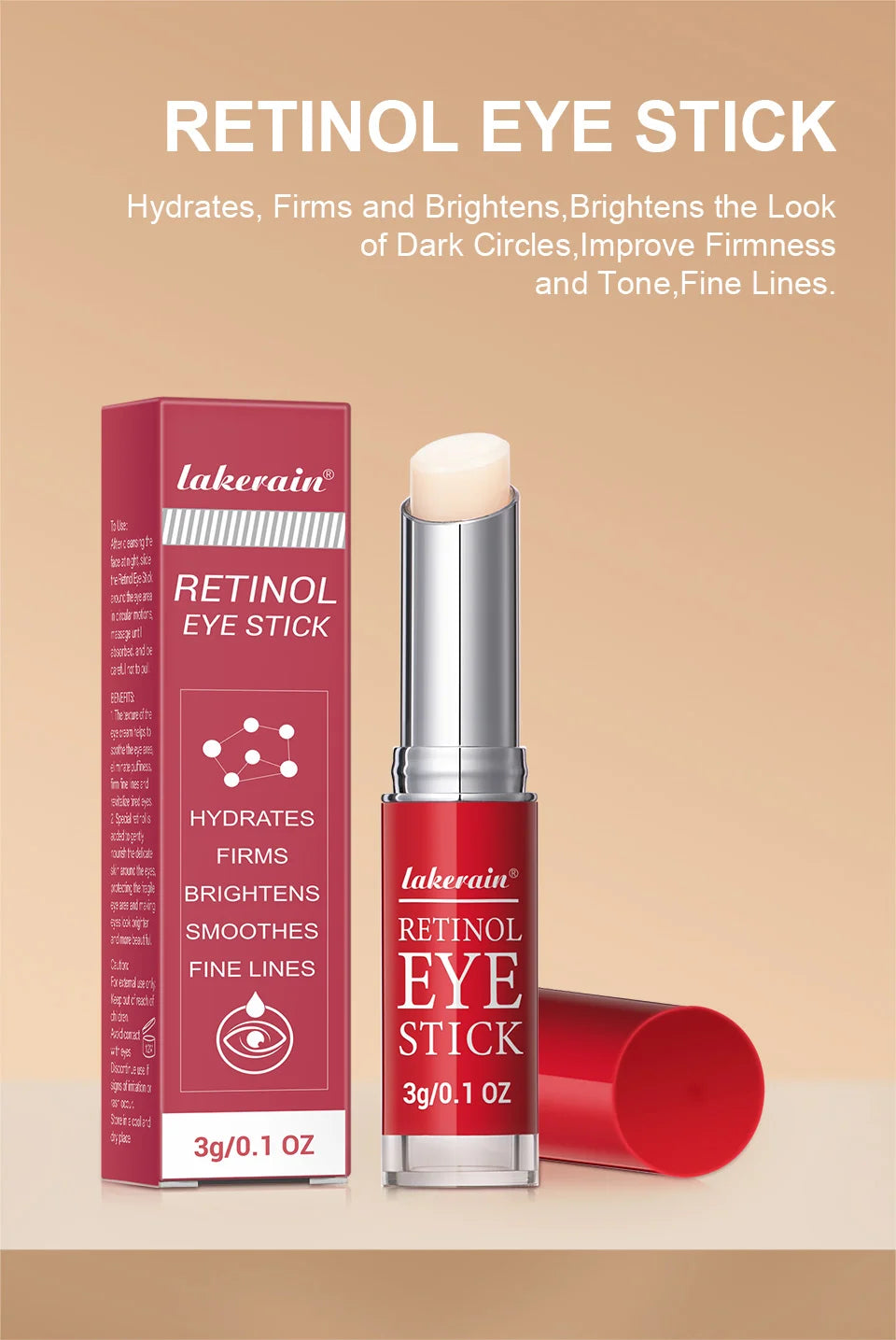 Retinol Eye Cream Stick – Lightens Dark Circles & Firms Skin Instantly