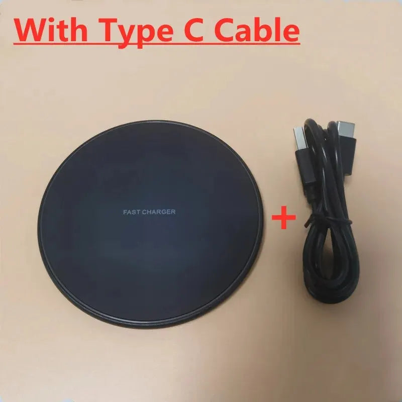 30W wireless charging pad with Type C cable for fast, universal device charging