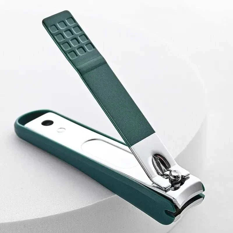 High-grade stainless steel nail clipper with ergonomic grip and minimalist design from a portable nail clipper set