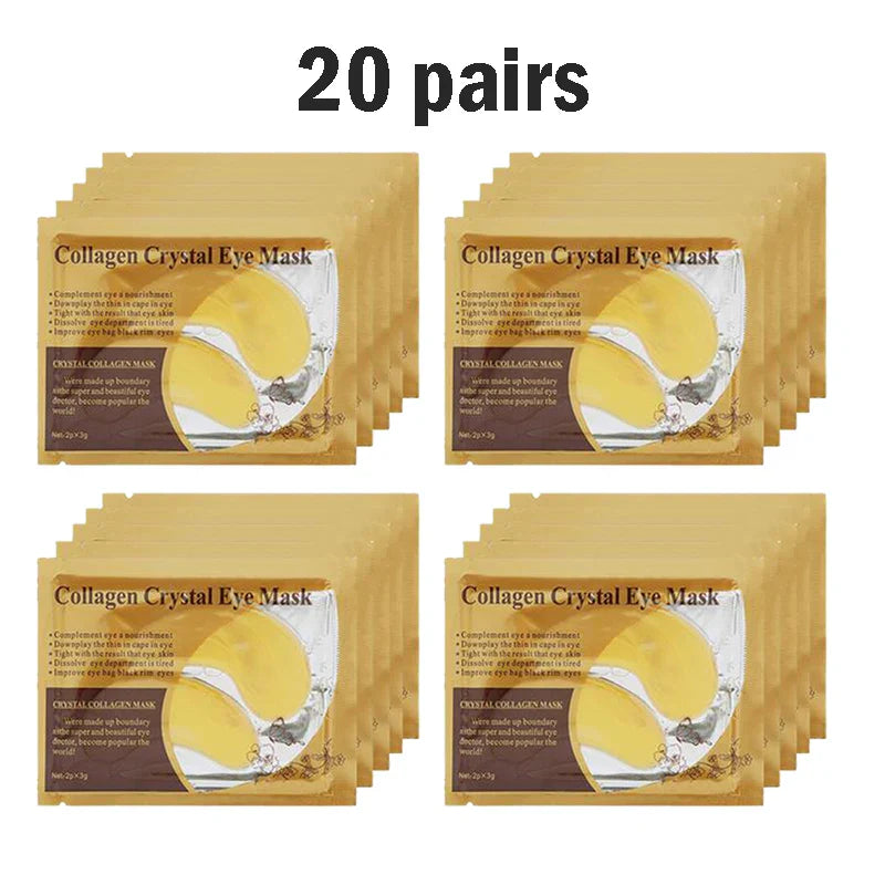 Gold Collagen Crystal Eye Mask 20 pairs firming moisturizing under-eye patches with collagen and hyaluronic acid