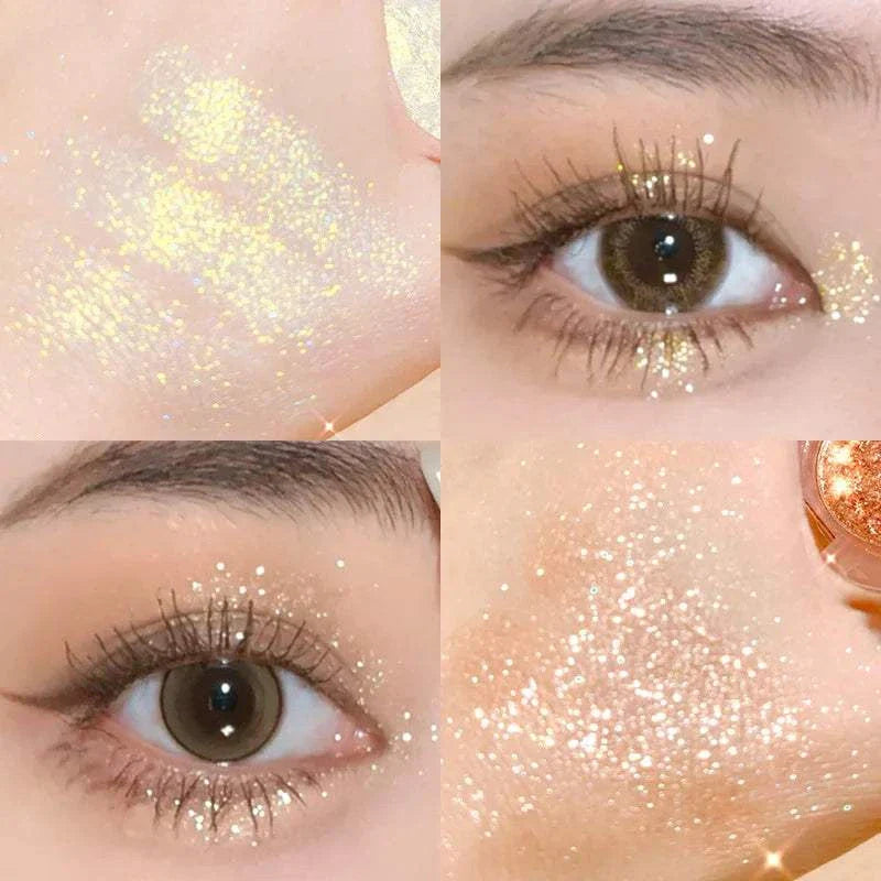 Diamond Glitter Monochrome Eyeshadow Palette creating shimmering, high-pigment looks with eye-catching sparkle and smooth blendable texture.
