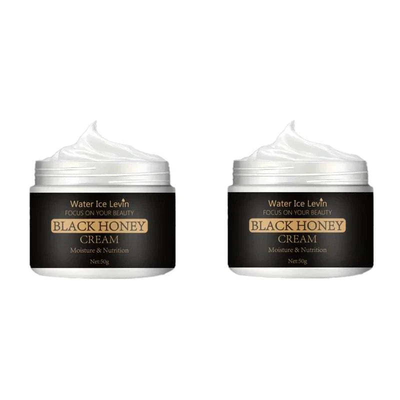 Two jars of Water Ice Levin Black Honey Cream for moisture and nutrition, 50g each, bee venom wrinkle remover cream alternative