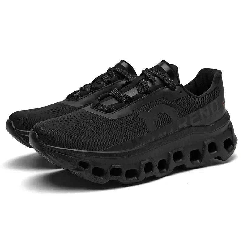 Black ultraboost men's running shoes with lightweight breathable mesh upper and cushioned sole for comfort and durability