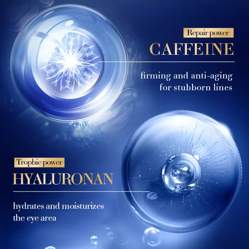 SADOER Caffeine Eye Cream with caffeine and hyaluronan for firming, anti-aging, hydration, and reducing dark circles and puffiness around eyes