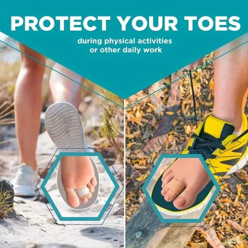 Reusable Hammer Toe Straightener worn on foot for toe alignment and pain relief during physical activities