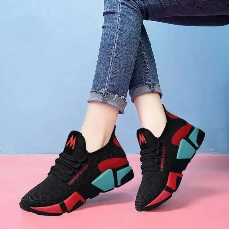 Stylish lightweight women's shoes with breathable material, secure lace-up closure, and durable sole for casual and sporty wear