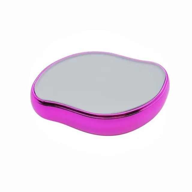 Crystal Hair Eraser reusable body hair removal tool with micro-crystal surface in pink compact design