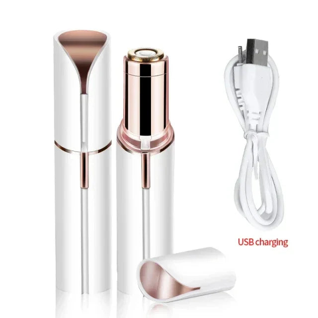 Portable mini electric facial hair removal for women with USB charging and detachable head