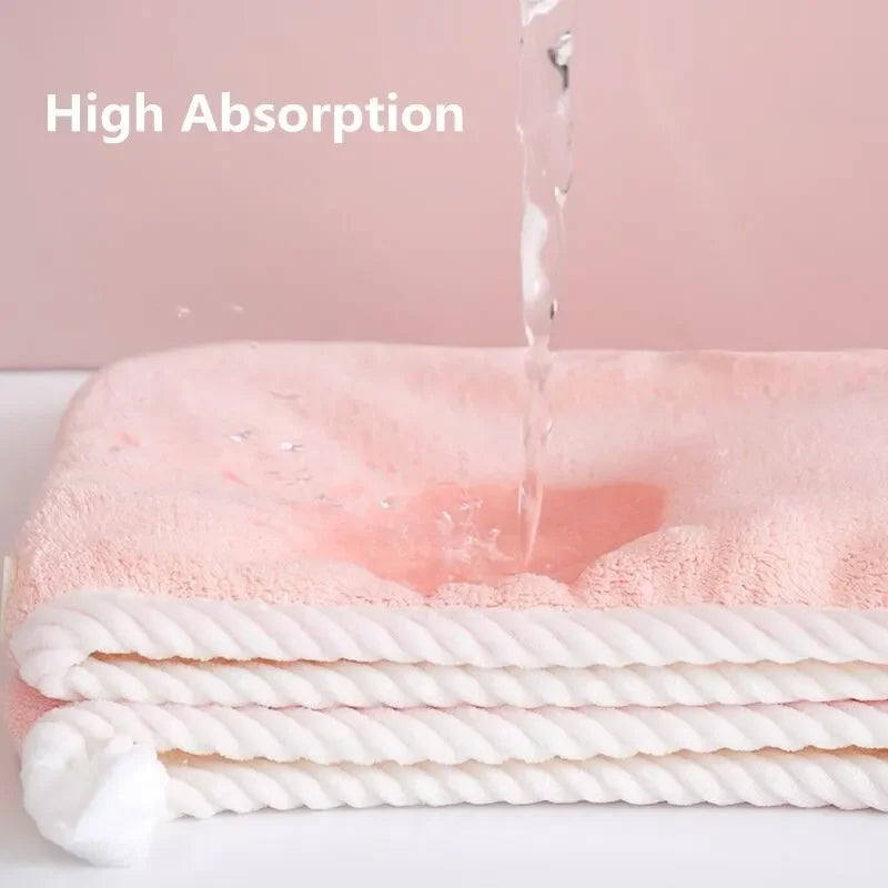Double Thick Dry Hair Towel Cap
