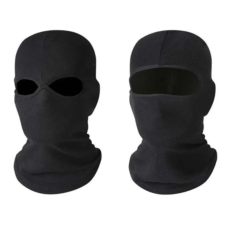 Black full face cover balaclava hat for outdoor sports with sun and wind protection