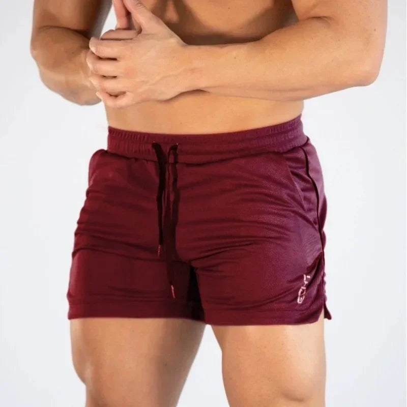 2026 New Men's Gym Training Shorts, Sports and Leisure Fitness Mesh Beach Shorts, Quick Drying Breathable Men's Shorts