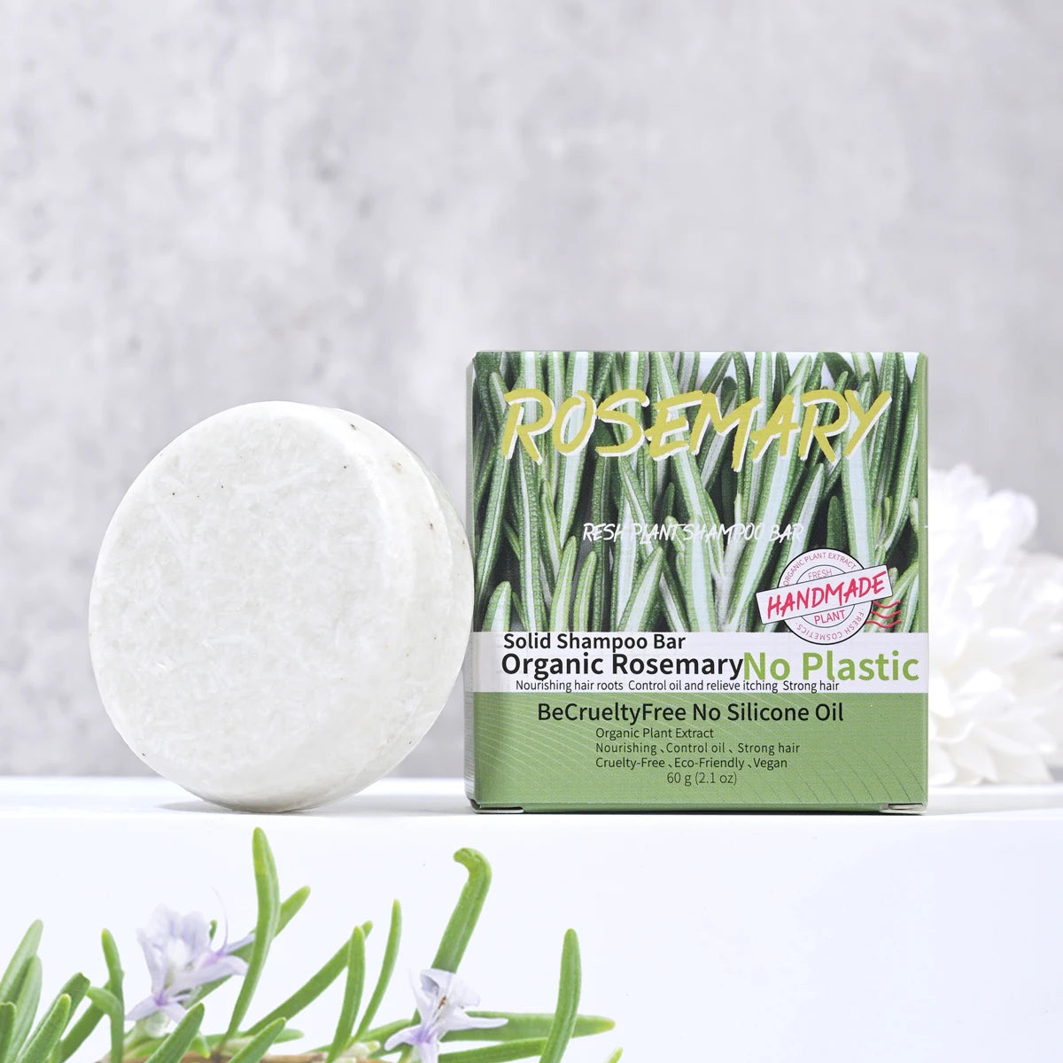Natural fragrance rosemary shampoo soap