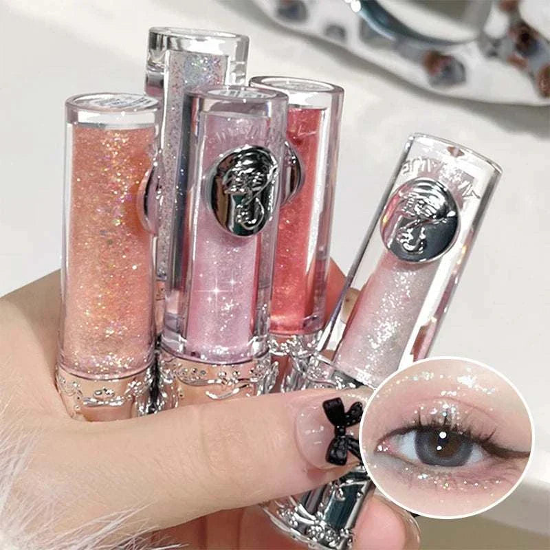 Balletism Liquid Eyeshadow with fine shimmer in elegant packaging, providing buildable, crease-resistant, and quick-dry luminous eye makeup.