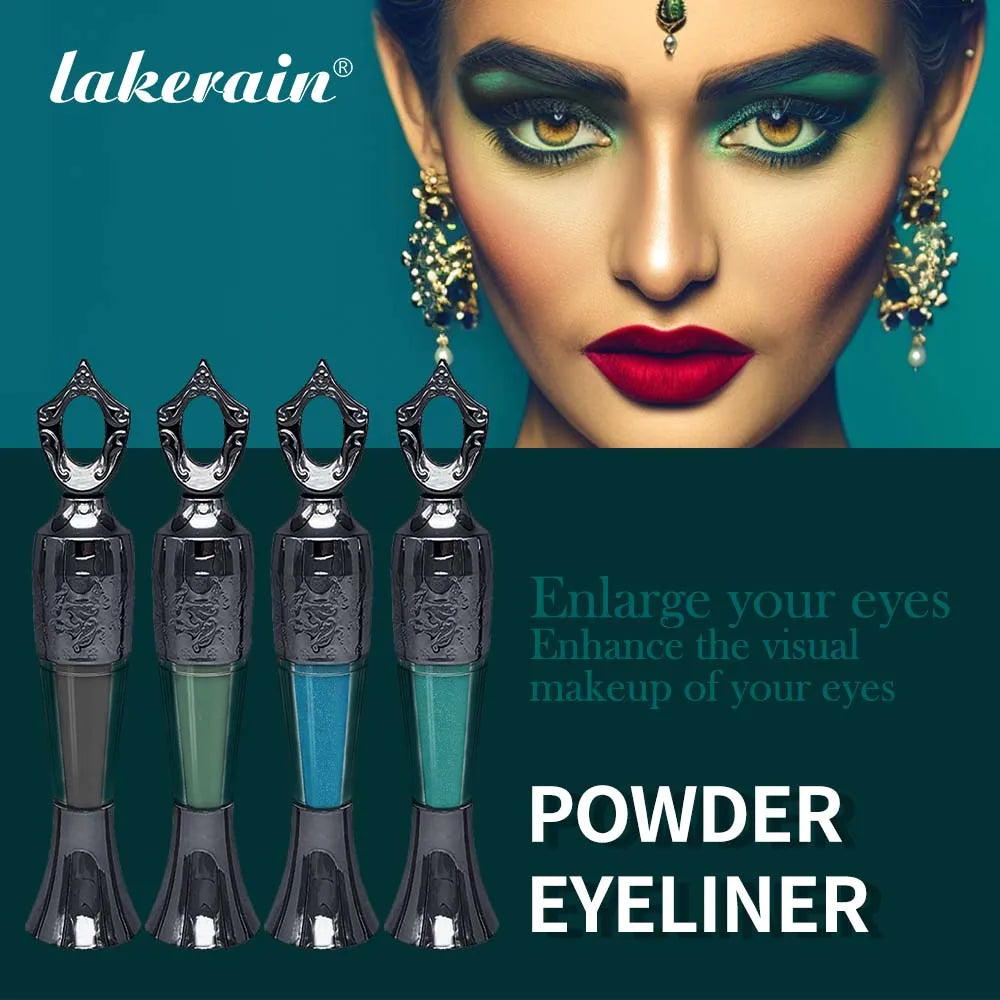 4-Colors Etro Bottle Powder Eyeliner set with four vibrant shades in unique bottle applicators for smudge-proof, long-lasting eye makeup