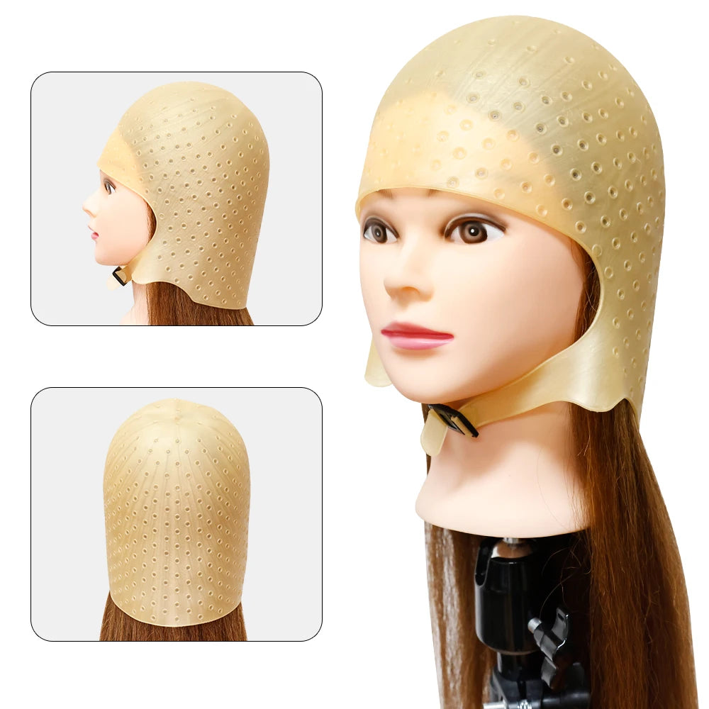 Professional Silicone Hair Dye Cap with Metal Hook