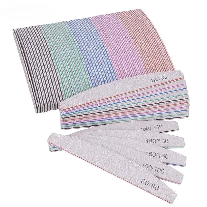 Professional Emery Nail File Set with multi-grit emery boards for shaping, smoothing, and polishing nails, ideal for salon and home use.