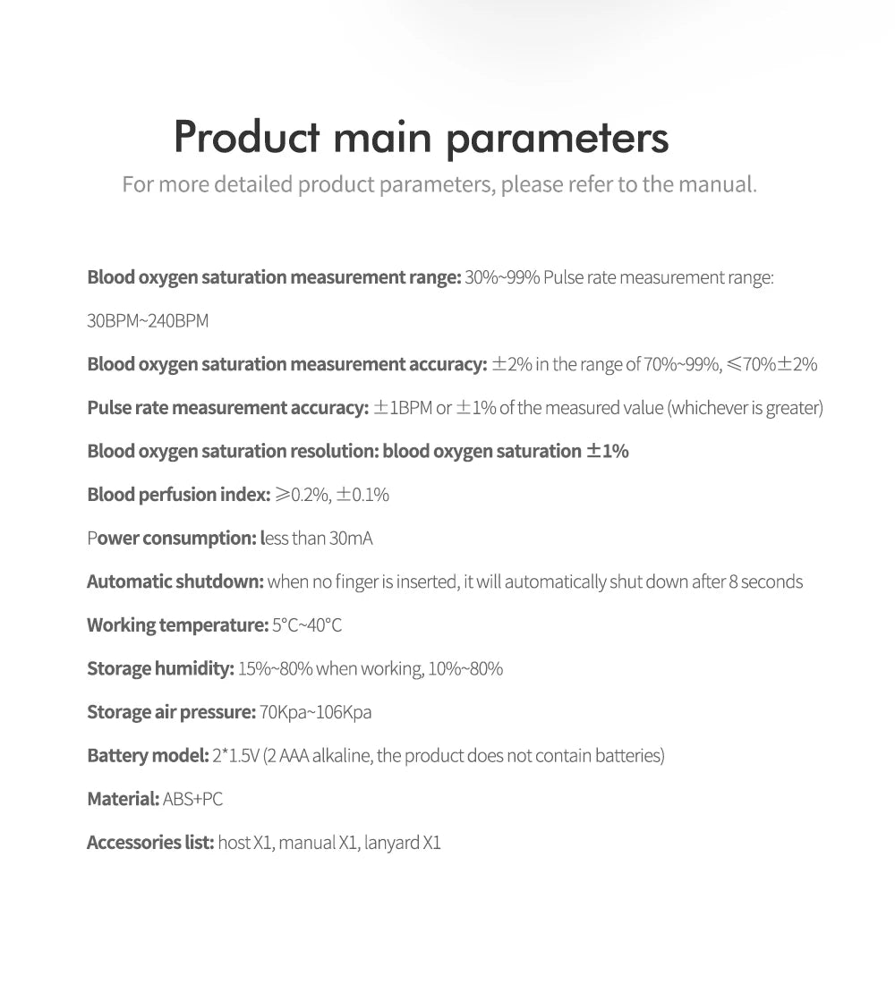 KIUZOU Finger Pulse Oximeter