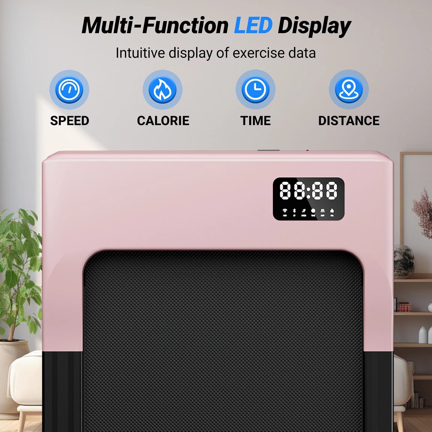 2 in 1 Walking Pad Under Desk Treadmill – Portable Home & Office Fitness