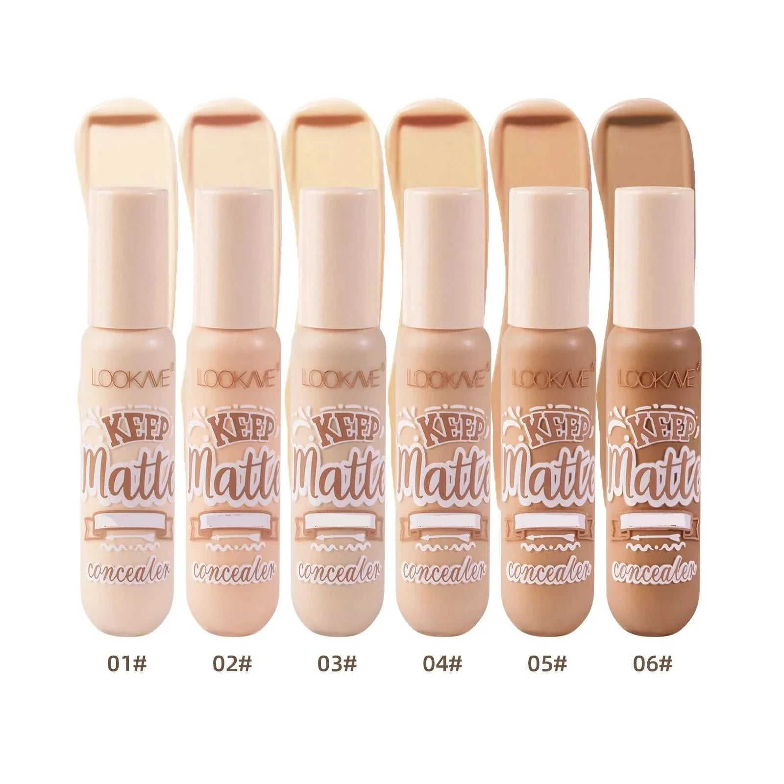 Liquid concealer stick foundation cream six shade set with moisturizing, full coverage, and long-lasting wear
