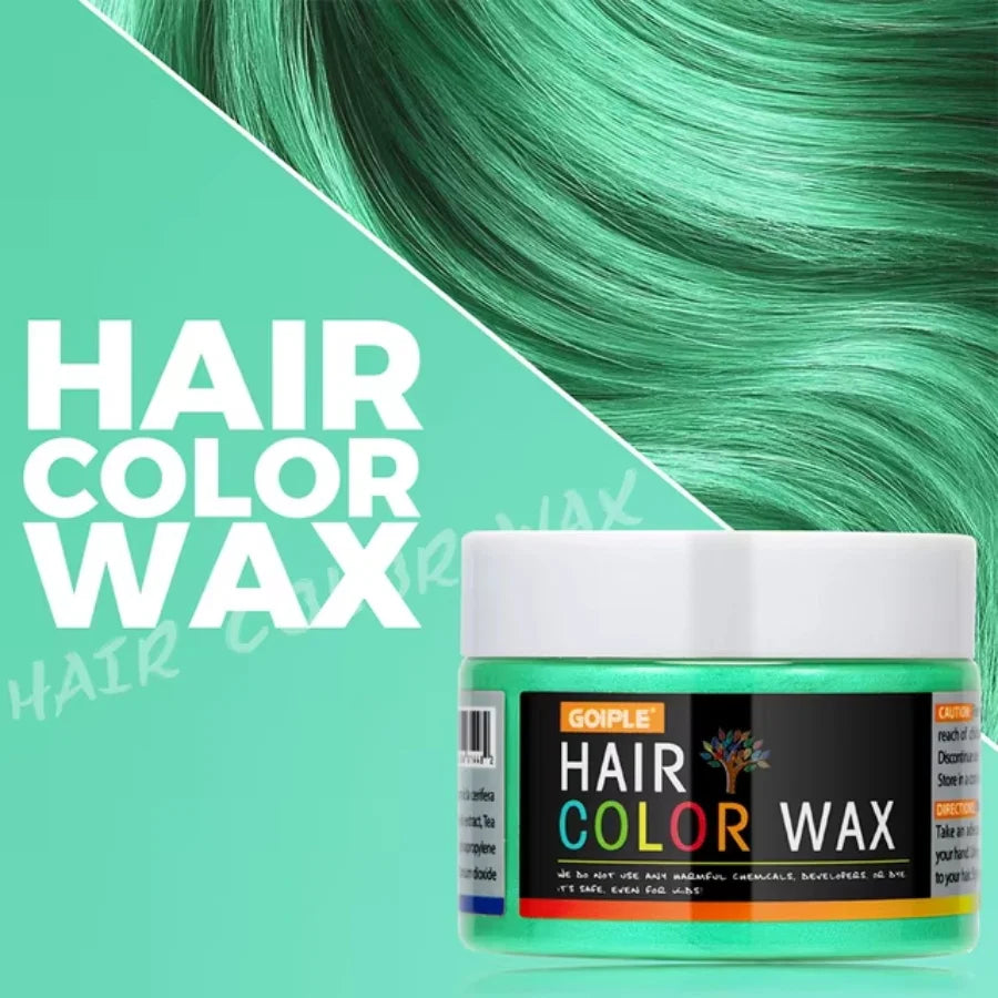 GOIPLE Hair Colour Wax vibrant green temporary washable hair dye cream container