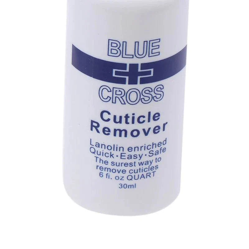 Blue Cross Foot Cuticle Remove bottle 30ml for exfoliating and hydrating feet skin
