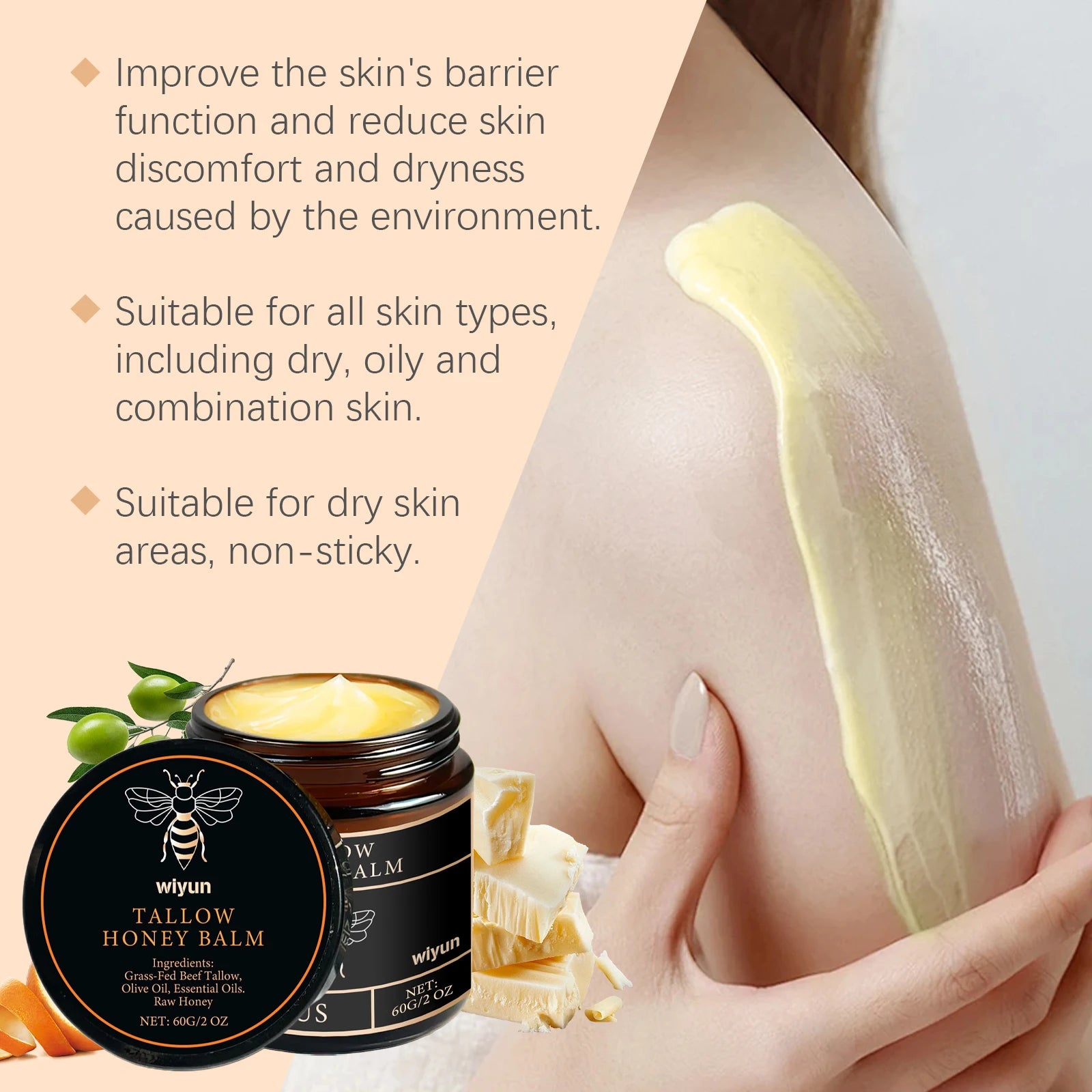 Beef Tallow Honey Moisturizer