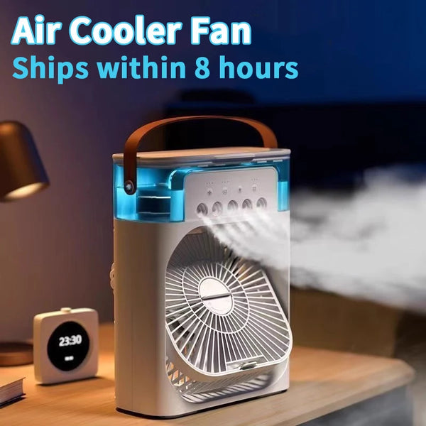 3-in-1 Mini Air Cooler with LED Night Light & Humidifier