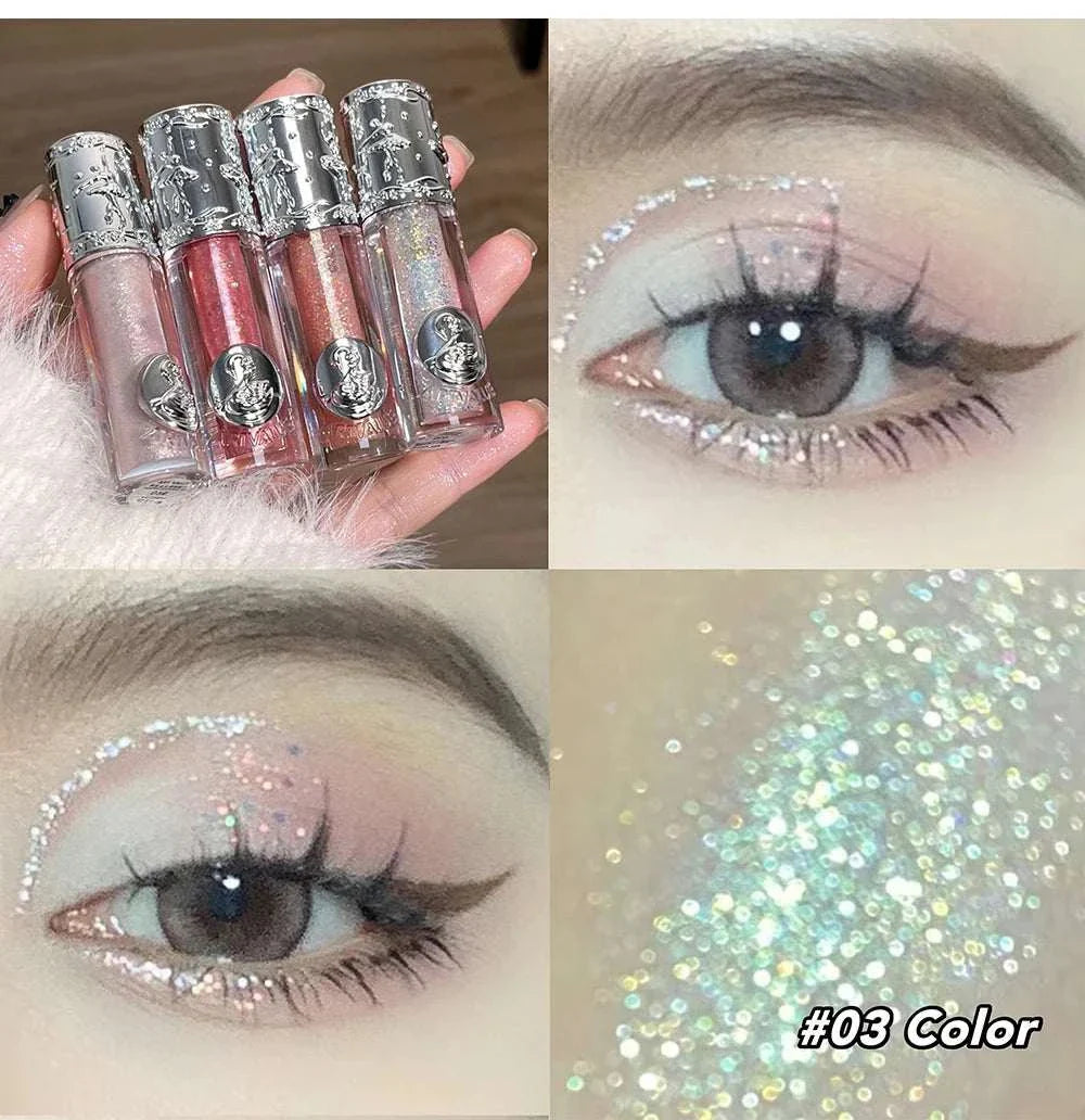 Balletism Liquid Eyeshadow featuring delicate fine shimmer highlight with smooth application and buildable color in shimmering crystal tones