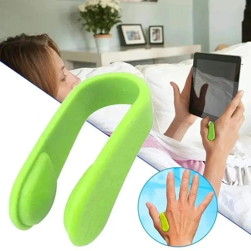 Green Finger Joint Tiger Point Massage Clip for targeted hand acupressure and blood circulation relief