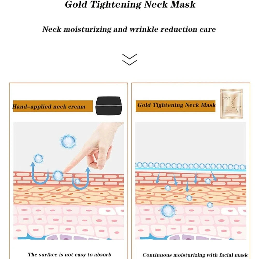 10Pcs Golden Neck Mask