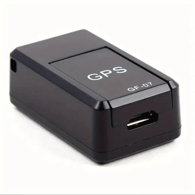 Compact black Micro Magnetic GPS Tracker with USB port for real-time vehicle and asset tracking