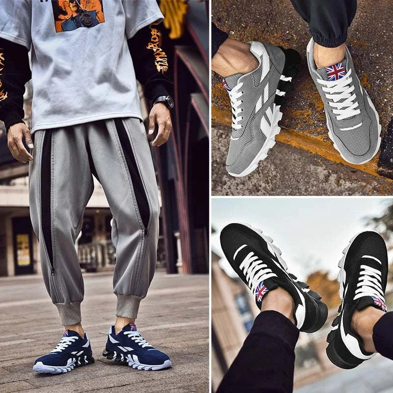 2025 New men's and women's running shoes with breathable mesh upper, anti-slip sole, cushioned insole, and unisex design in multiple colors