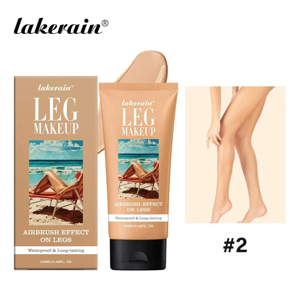 100ml waterproof leg makeup in wheat tan brown for flawless, natural-looking legs with long-lasting, anti-transfer coverage