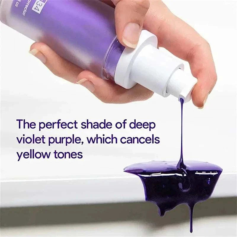 5D Teeth Whitening Stick dispensing deep violet purple gel to cancel yellow tones for brighter teeth