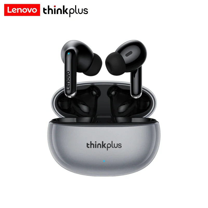 Lenovo Thinkplus XT88 black in-ear Bluetooth earphones with ergonomic design and charging case