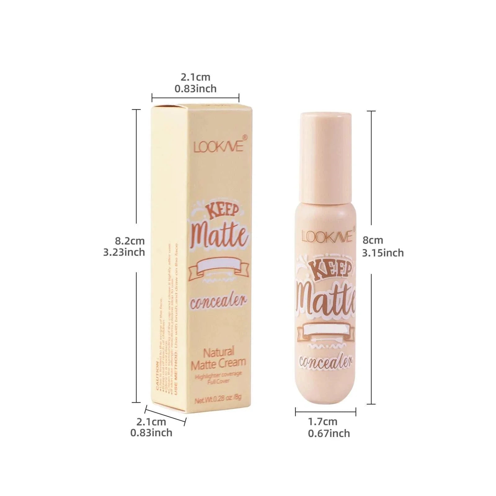 Liquid Concealer Stick foundation cream with natural matte finish, moisturizing formula, and full coverage, available in 6 versatile shades.