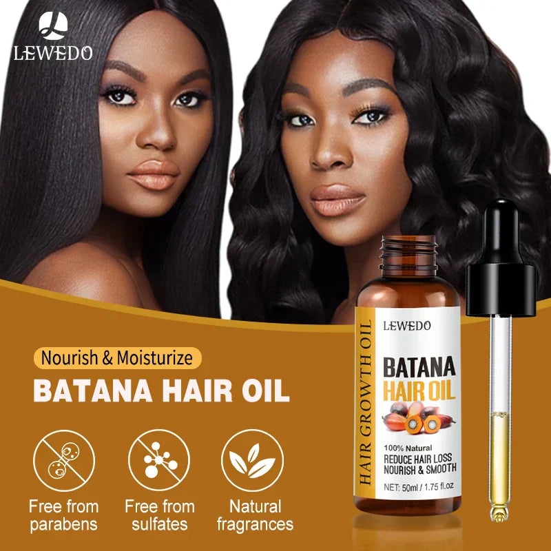 Lewedo Naturals Batana Oil for nourishing, moisturizing, and promoting hair growth free from parabens and sulfates