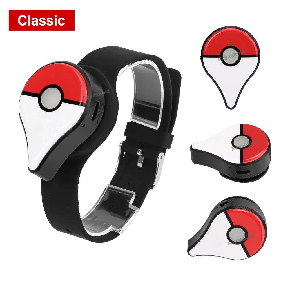 Auto Catch Powermon Go Plus smart Bluetooth wristband with Poké Ball design for hands-free Pokémon GO gameplay