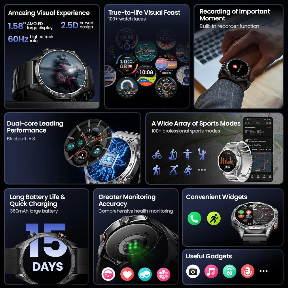 Solar 5 Voice Calling Smartwatch