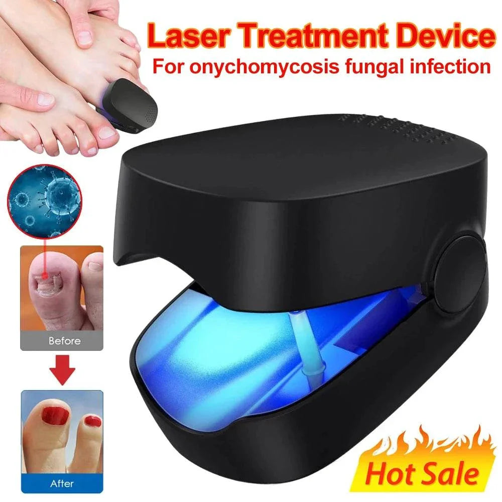 Black nail care device laser treatment tool for fungal nail infection and repair