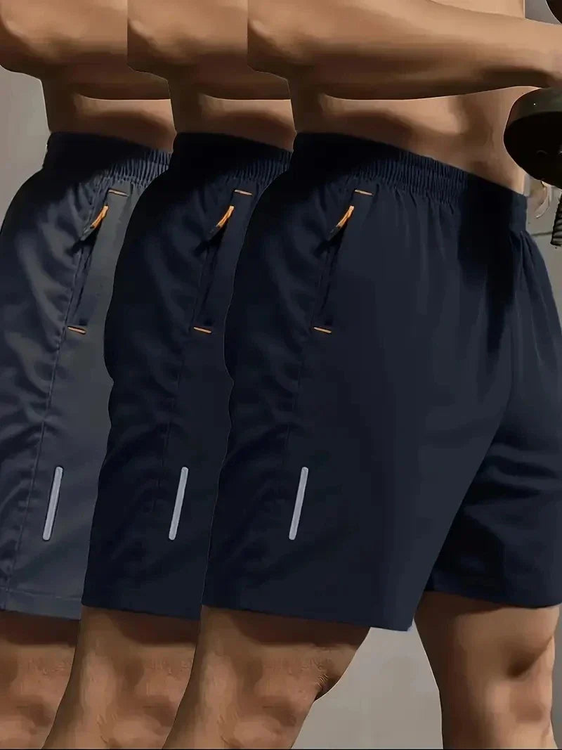 Men’s breathable sports shorts with elastic waistband and quick-dry fabric for summer workouts