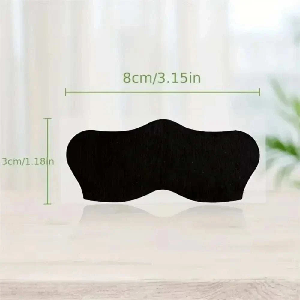 Black bamboo charcoal nasal strip measuring 8cm by 3cm for deep pore cleansing and blackhead removal