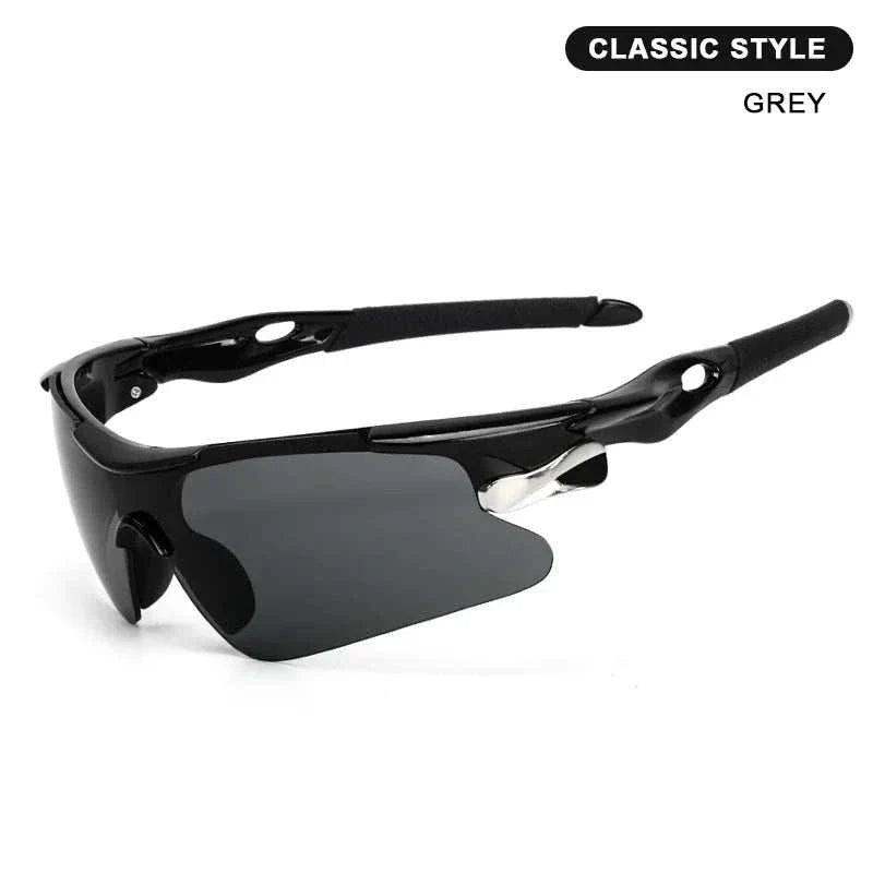 RIDERACE Sports Men Sunglasses grey wraparound UV400 cycling eyewear